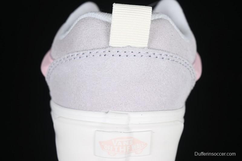 Vans Knu Skool Low-Top Retro Casual Vulcanized Sneakers in Off-White Pink - VN0009QPNK