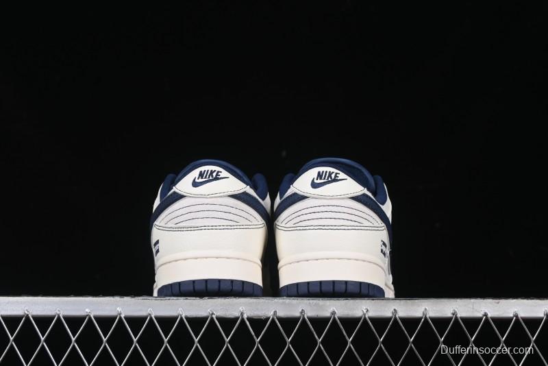 Nike SB Dunk Low Supreme Collaboration - Light Blue Double Swoosh Anniversary Custom Low-Top Casual Skate Shoes - XX3168-301