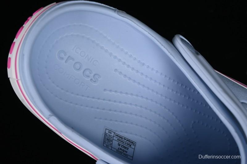 Crocs Crocband Platform Rainbow Comfortable Thick-Soled Clogs - B.D4