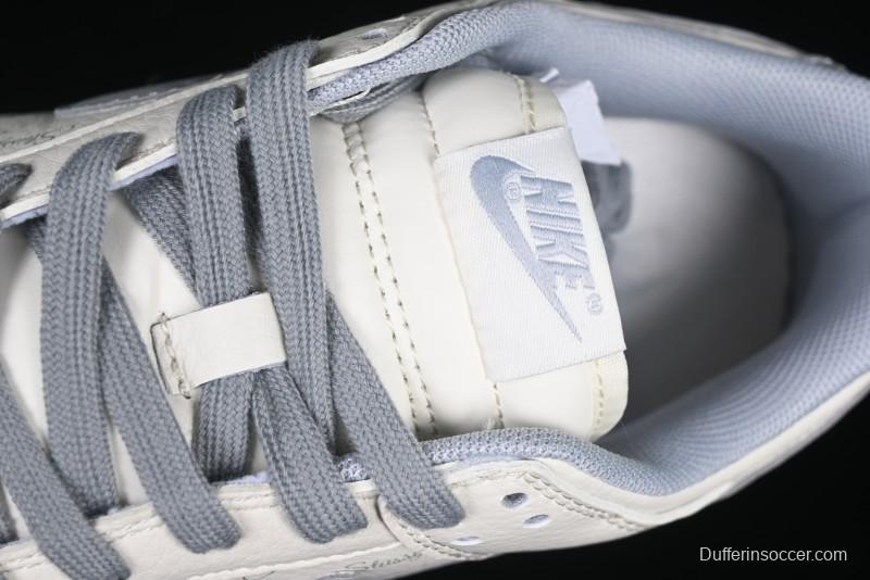 Nike SB Dunk Low Stussy Collaboration Light Grey Brushed Swoosh Anniversary Custom Low-Top Casual Sneakers - XX2025-608