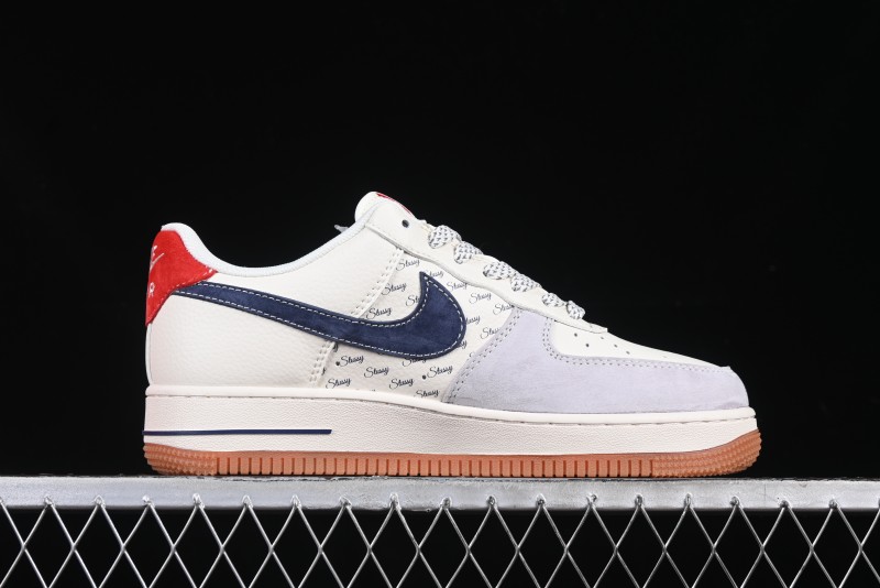 Nike Air Force 1 '07 Low Stussy Collaboration Year of the Snake Limited Edition Red Snake Low-Top Casual Sneakers - XS1958-502
