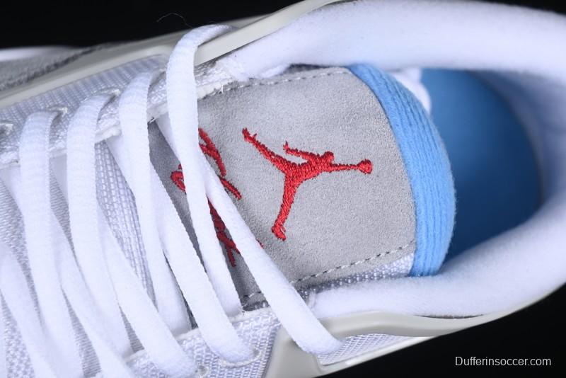 Nike Air Jordan 4 Remastered Retro Sneakers in White Blue - FQ7939-104