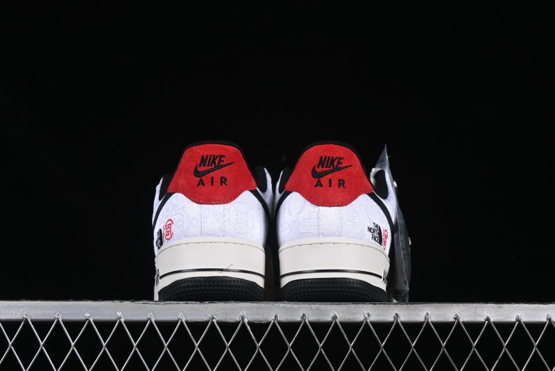 Nike Air Force 1 '07 Low North Face Edison Chen Collaboration White Silk Dual-Tone Casual Sneakers - DM6868-054