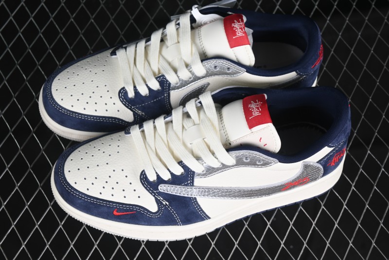 Nike Travis Scott x Fragment Design x Air Jordan 1 Low OG SP AJ1 Retro Sneakers - DM9288-008