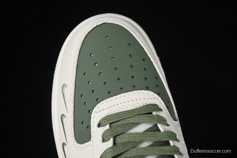 Nike Air Force 1 '07 Low The North Face Collaboration Beige Green Mini Swoosh Casual Sneakers - KK1988-043