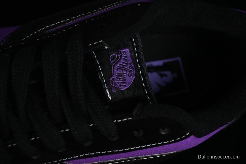 Vans Classics Knu Skool Black Purple Slip-On Shoes - VN0009QCSWE