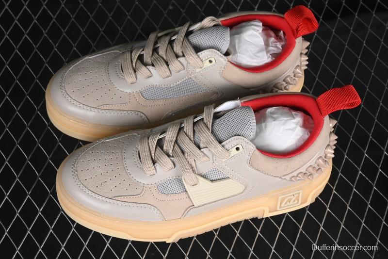 Christian Louboutin Funnyto Flat Comfortable Fashion Low Top Sneakers in Taupe - X.D4