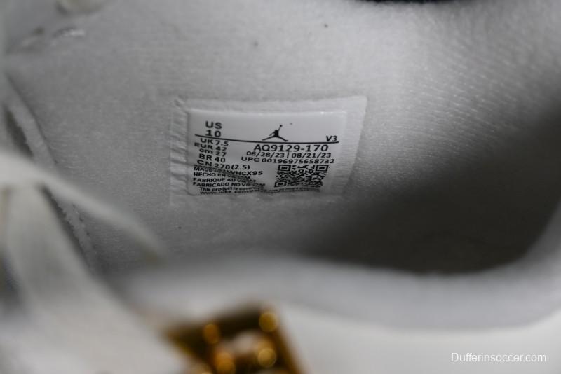 Nike Air Jordan 4 Retro Sneakers with Metallic Gold Design - AQ9129-170