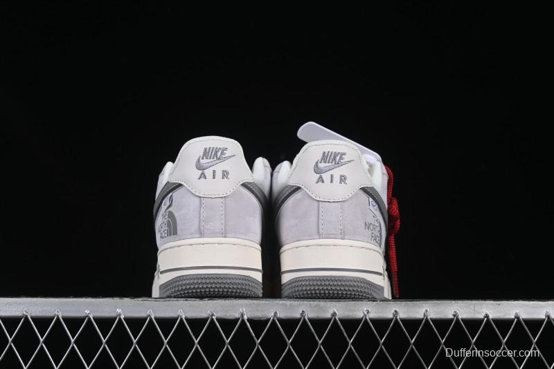 Nike Air Force 1 '07 Low The North Face Collaboration Grey Pigskin Grey Sole Low-Top Casual Sneakers - XZ6188-915