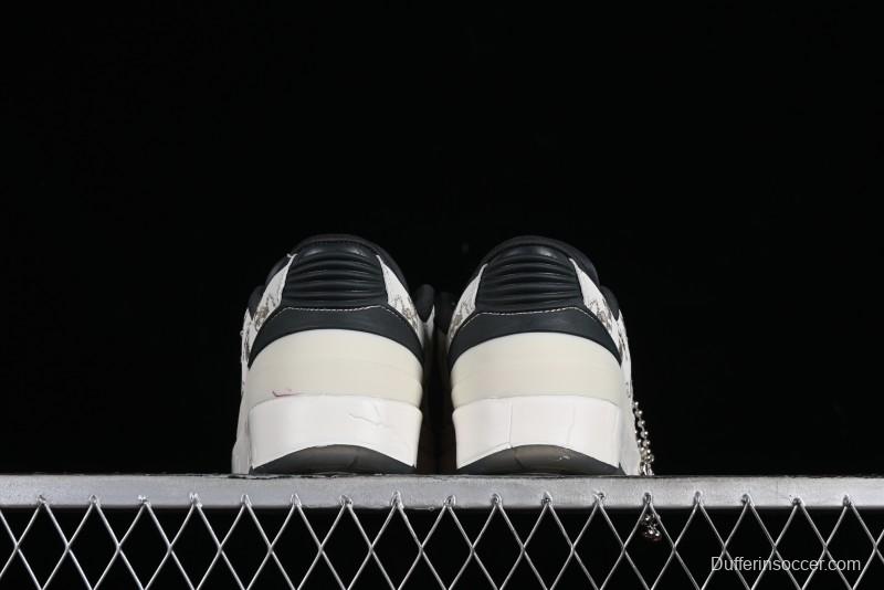 Nike Air Jordan 2 Retro AJ2 Low Top Basketball Shoes with Phoenix Embroidery Dragon Year Limited Edition - FJ5736-100