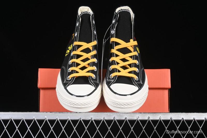 Converse Chuck 1970s High-Top Casual Canvas Sneakers with Classic Graffiti Limited Edition Three-Star Logo - 162050C