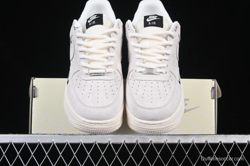 Nike Air Force 1 '07 Low Supreme Champion Collaboration Off-White Mini Swoosh Casual Sneakers - SJ6698-020