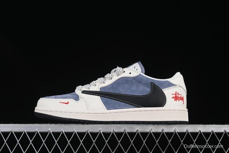 Nike Travis Scott x Fragment Design x Air Jordan 1 Low OG SP Sneakers - XZ6188-578