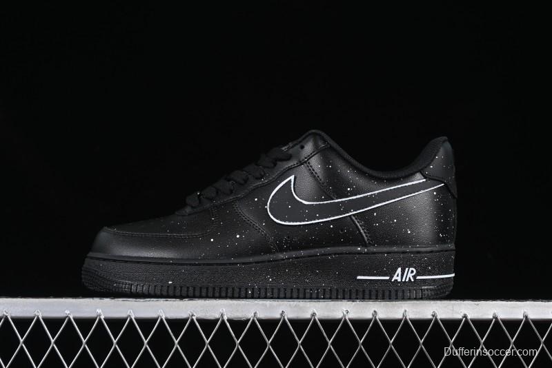 Nike Air Force 1 '07 Low 2D Anime Theme Black White Splatter Casual Sneakers - CK0316-059