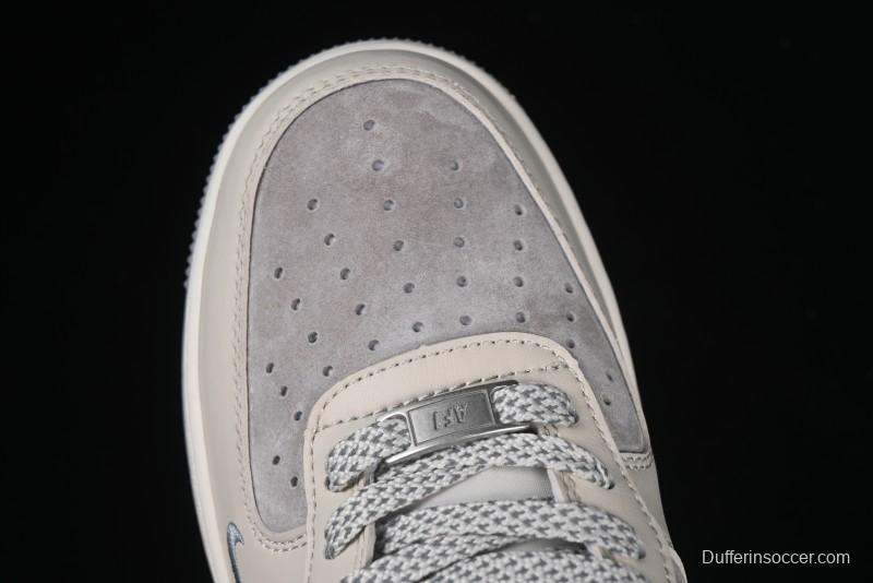 Nike Air Force 1 '07 Low The North Face Collaboration Patchwork Pigskin Red Tail Casual Sneakers - XZ6188-649