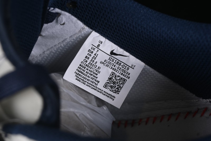 Nike Air Force 1 '07 Low Supreme Collaboration Navy Blue Line Low-Top Casual Sneakers - XZ6188-019