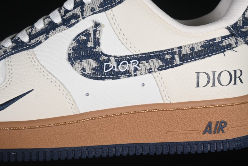 Nike Air Force 1 '07 Low Dior Collaboration Grey Knit Casual Sneakers - KK1988-052