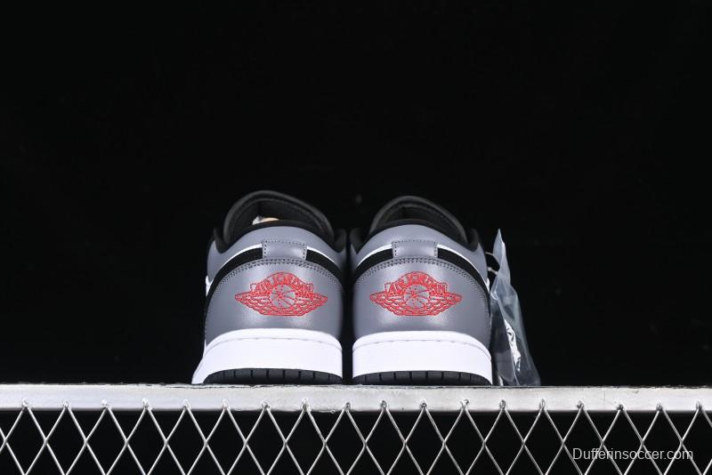 Nike Air Jordan 1 Low AJ1 Grey White Black Swoosh Casual Sneakers - HF3148-106