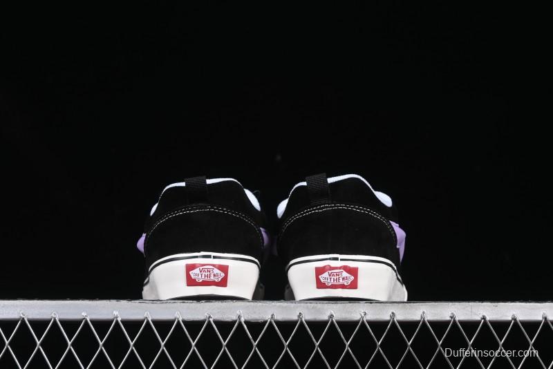 Vans Knu Skool Purple Grape Love Comfortable Fashion Slip-Resistant Wear-Resistant Low-Top Casual Skate Shoes - VN0009QC6BT1