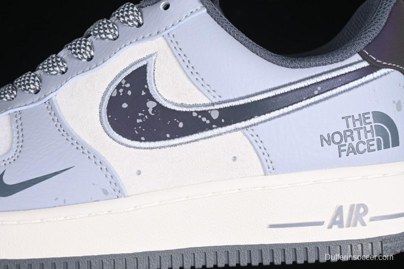 Nike Air Force 1 '07 Low The North Face Collaboration Embroidered Splash Design Casual Sneakers - DM6688-006