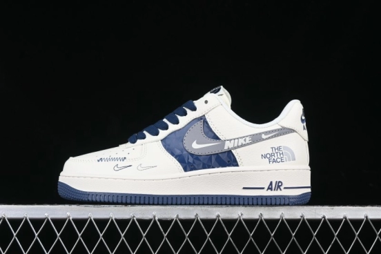 Nike Air Force 1 '07 Low The North Face Collaboration Off-White Blue Diamond Casual Sneakers - DM6688-001