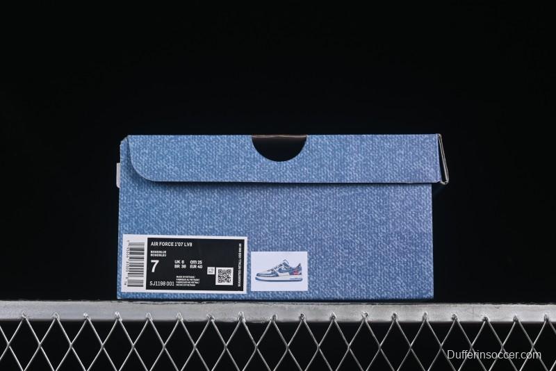 Nike Air Force 1 '07 Low Levi's Denim Patchwork Lace-Up Casual Sneakers - SJ1198-001