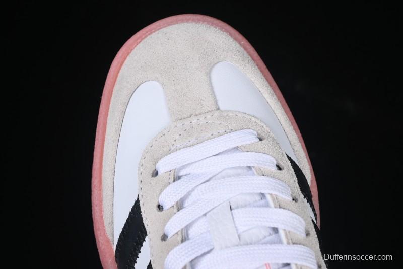 Adidas Samba Classic – White/Black with Pink Translucent Sole