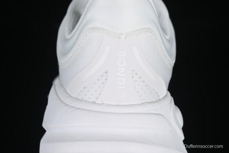 HOKA ONE ONE Bondi 9 Knit Lightweight Casual Running Shoes - 1162012 WWH