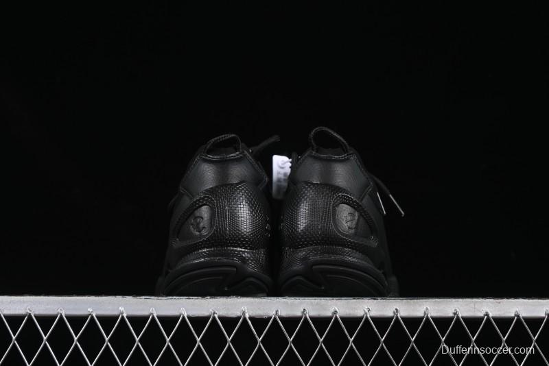 Men's All-Black Premium Leather Sneakers – Sleek & Versatile Design