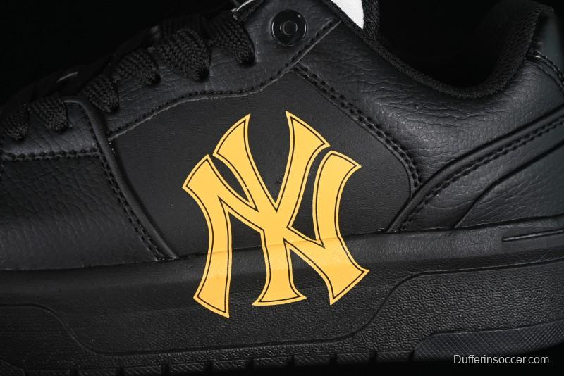NY Yankees Black & Yellow Sneakers - Bold Logo Streetwear Shoes