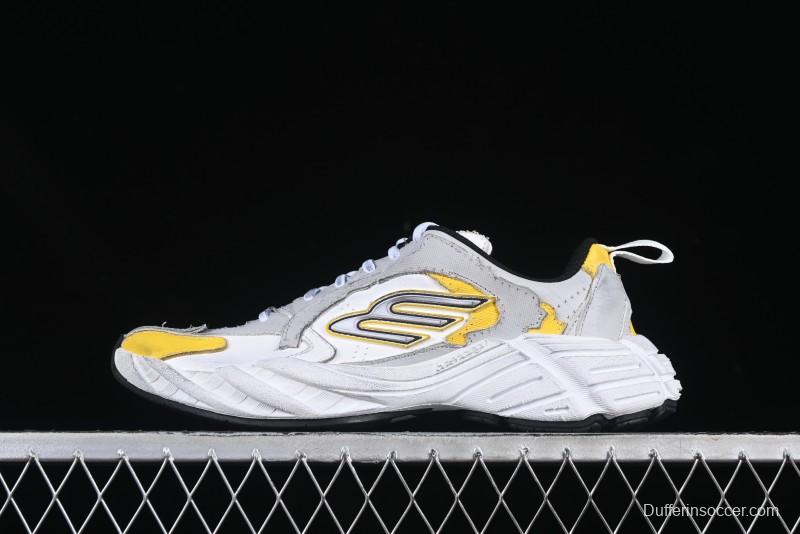 Balenciaga Monday Calf Leather Round Toe Lace-Up Low-Top Casual Shoes - WDWTS1971