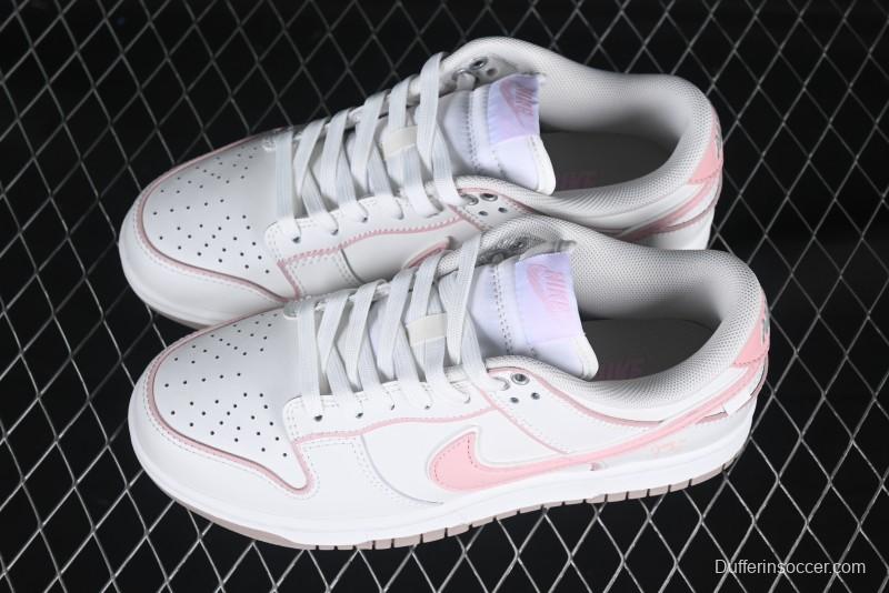 Nike SB Dunk Low Anniversary Premium Custom White Pink Low-Top Casual Skate Shoes - WP0212-013