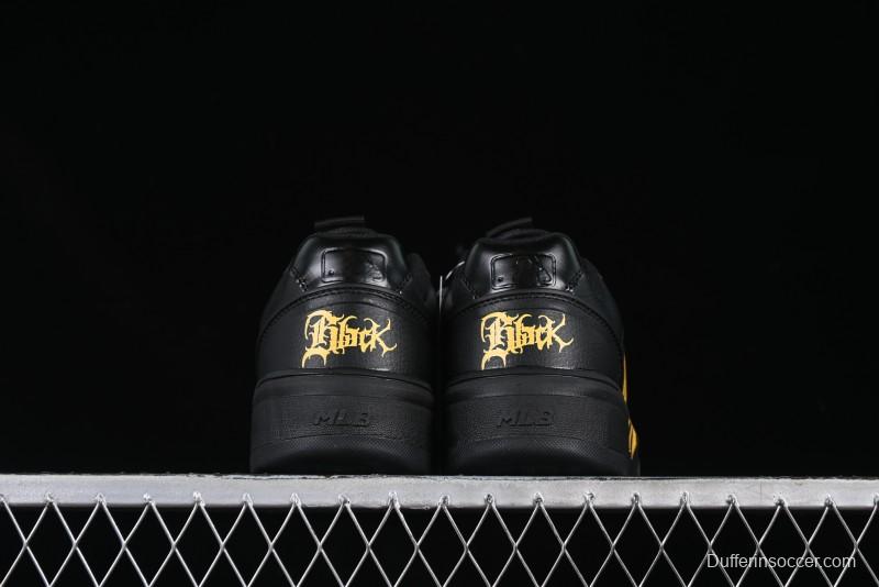 NY Yankees Black & Yellow Sneakers - Bold Logo Streetwear Shoes