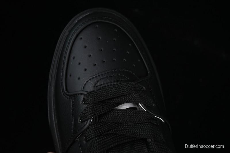 NY Yankees Black Leather Sneakers with Bold Orange Logo