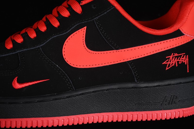 Nike Air Force 1'07 Low Stussy Collaboration Passion Orange Low-Top Casual Sneakers - DF0188-044