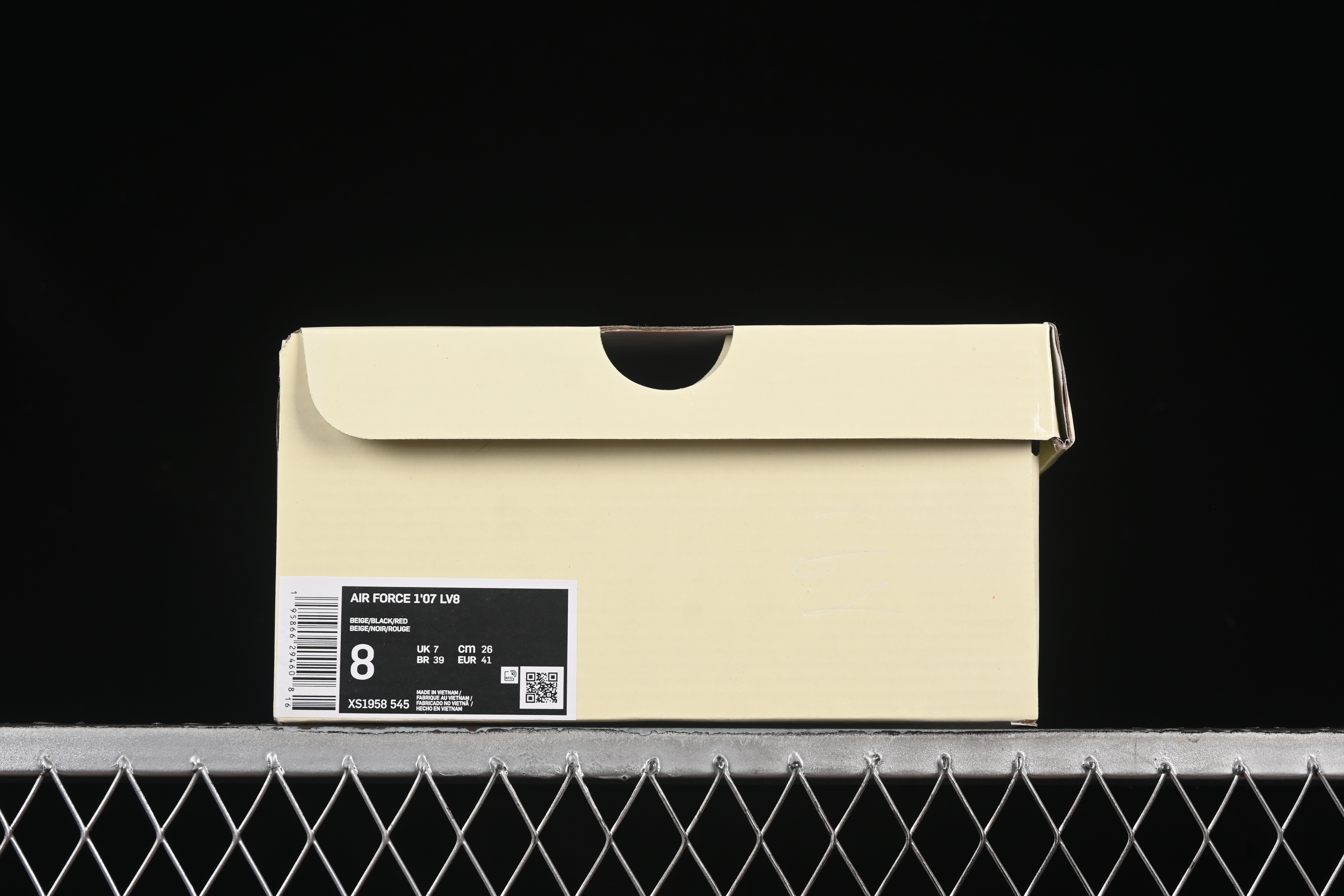 Nike Air Force 1 '07 Low Supreme Collaboration White Black Double Swoosh Casual Sneakers - XS1958-545