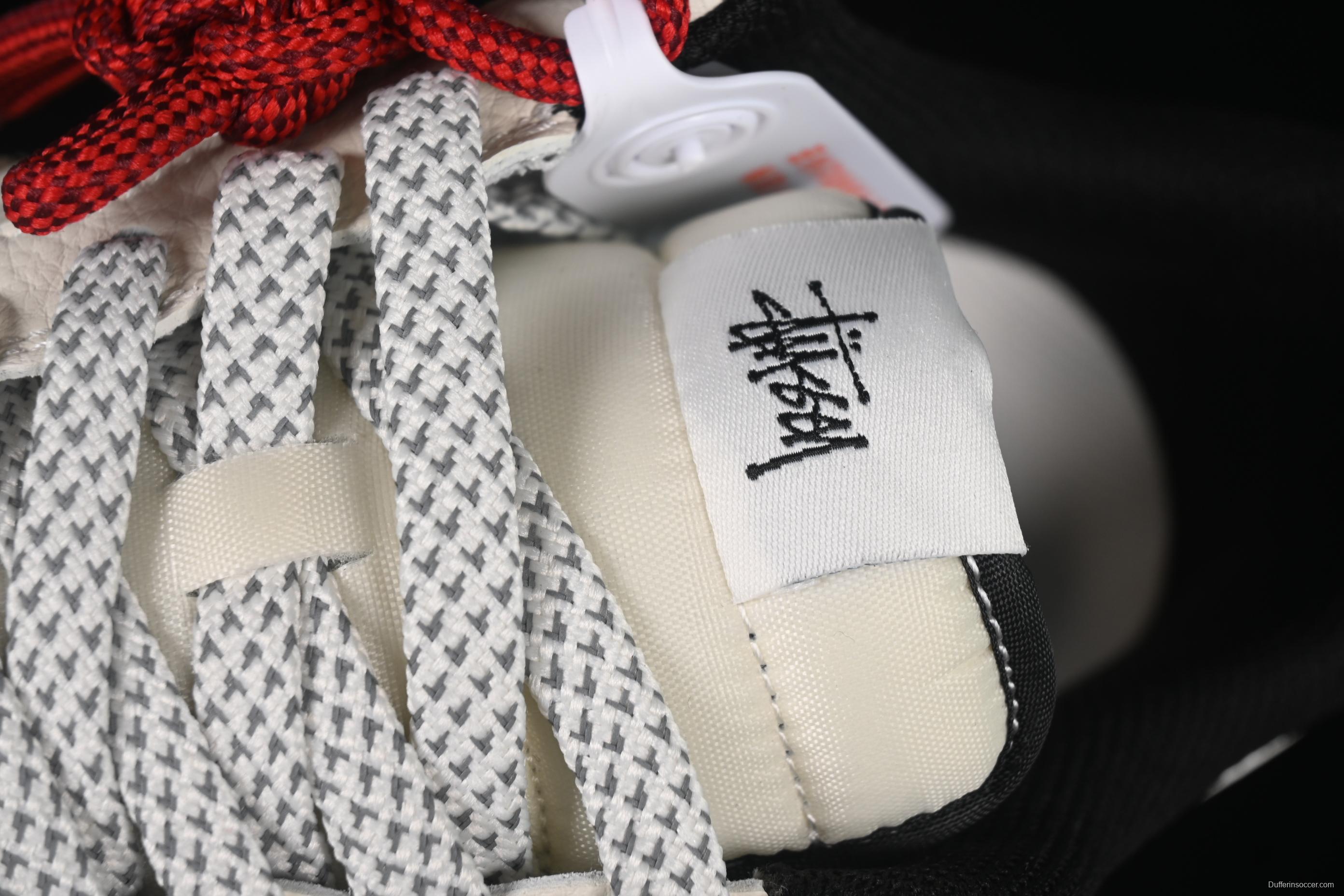 Nike Air Force 1 '07 Low Stussy Collaboration Small Double Swoosh Black Sole Low-Top Casual Sneakers - XZ6188-713