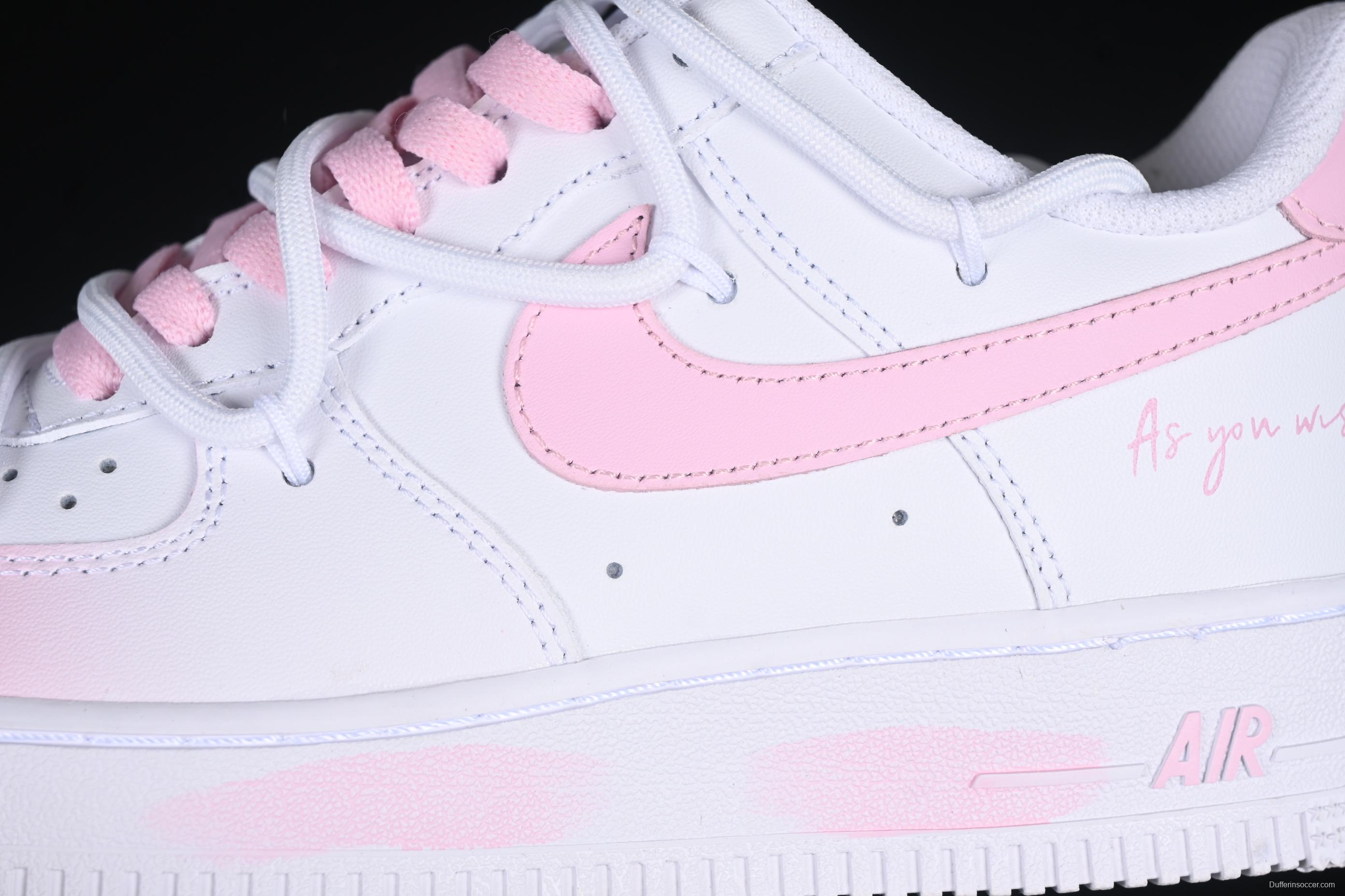 Nike Air Force 1'07 Low Casual Sneakers with Custom Leather & Full-Length Air Cushion - CQ2288-802