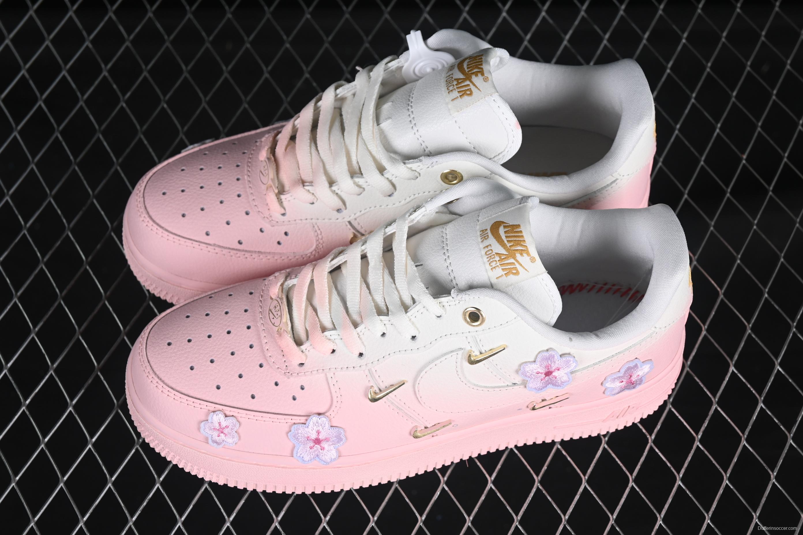 Nike Air Force 1'07 Low Casual Sneakers with Cherry Blossom Inspired Design - FC3654-121