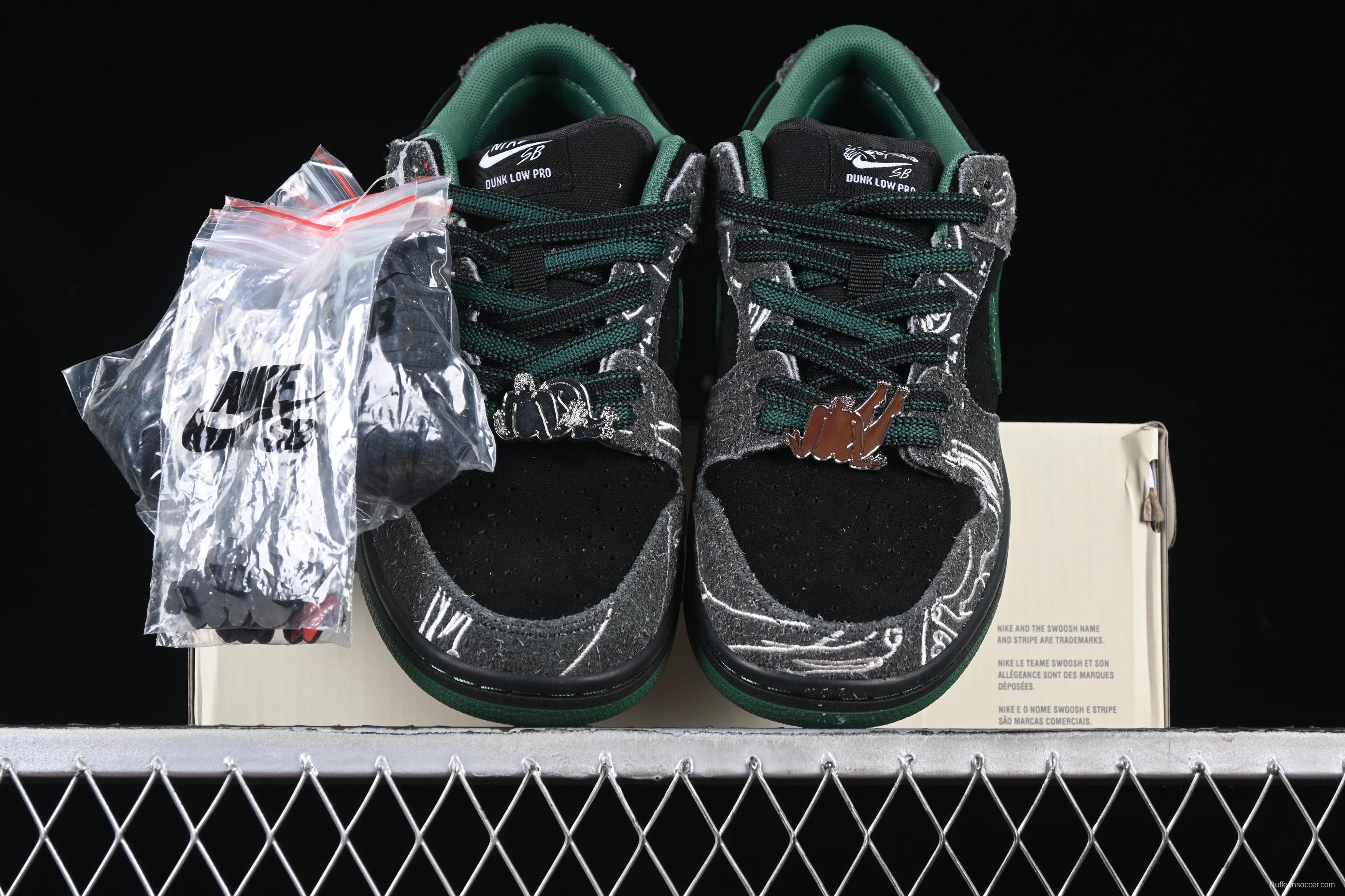 Nike There Skateboards x Nike SB Dunk Low Graffiti Art Style Collaboration SB Low-Top Casual Skate Shoes - HF7743-001