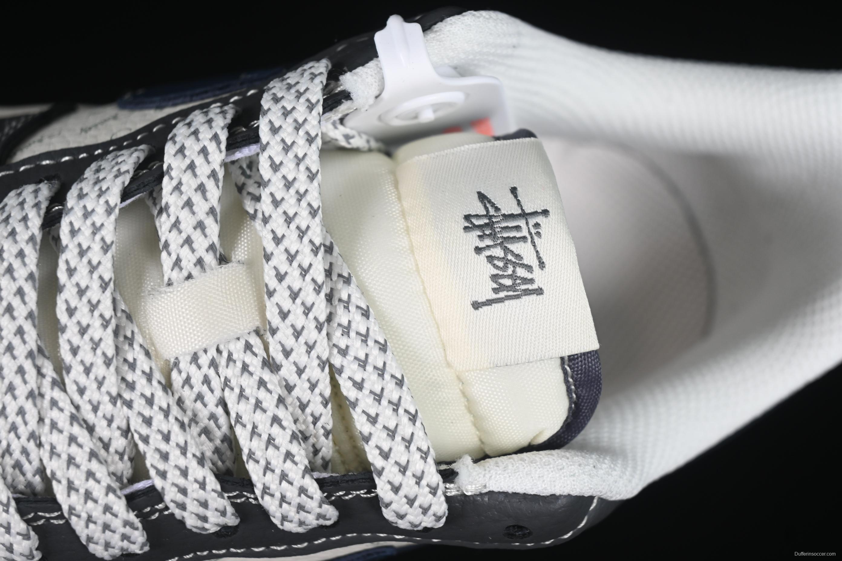 Nike Air Force 1 '07 Low Stussy Collaboration Navy Grey Casual Sneakers - XS1958-519