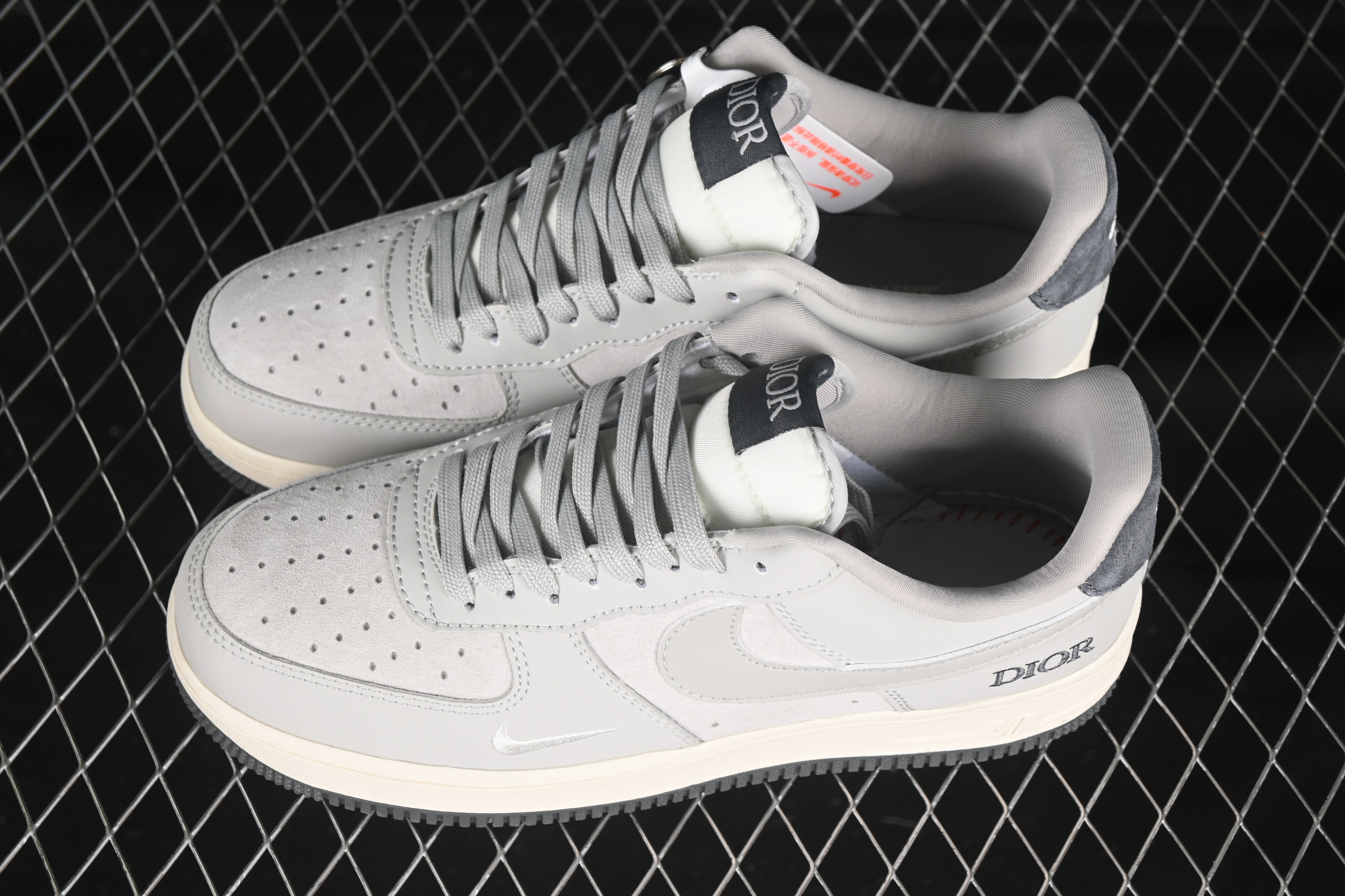 Nike Air Force 1 '07 Low Dior Collaboration Classic Gray Low-Top Casual Sneakers - DF0188-041