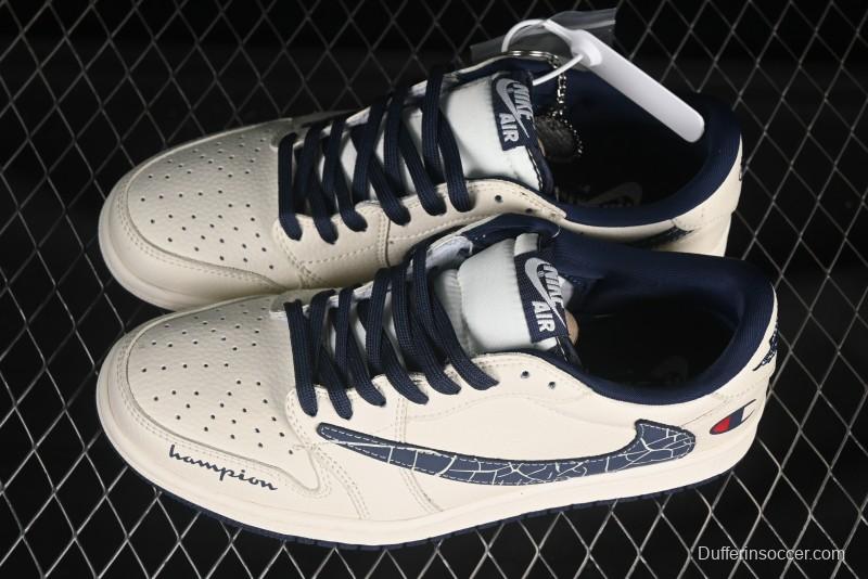 Nike Travis Scott x Fragment Design x Air Jordan 1 Low OG SP AJ1 Casual Sneakers - LD2025-015