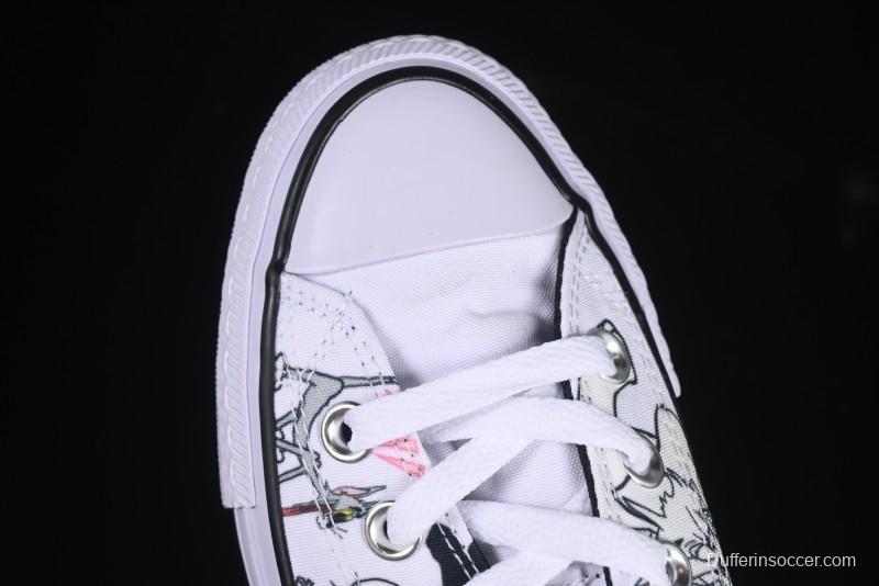 Converse All Star High Top Casual Sneakers with Tom and Jerry Theme - A15112C
