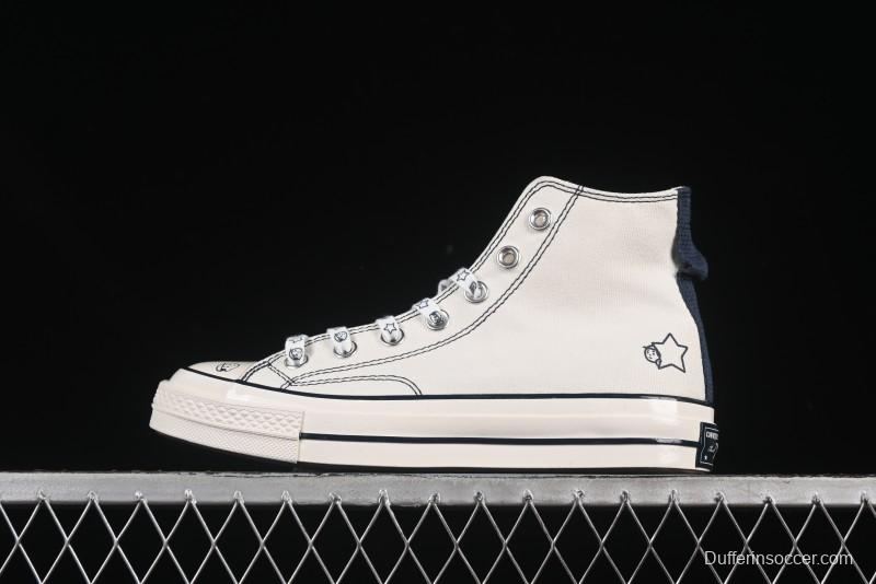Converse Chuck Taylor All Star 1970s High Top Canvas Sneakers with Noritake Hand-Drawn Elements - A15787C