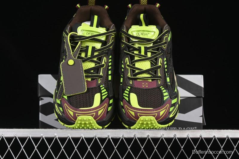 Off-White Be Right Low-Top Lifestyle Sneakers in Black Green - X.E5