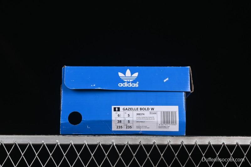 Adidas Originals Gazelle Bold JR8374 Collaboration Low-Top Sneakers with Thick Sole for Slip Resistance and Durability - JR8374