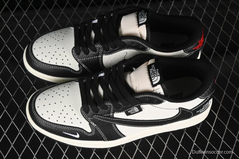 Nike Air Jordan 1 Low AJ1 The North Face Collaboration High-End Custom Retro Basketball Shoes - XZ5749-007