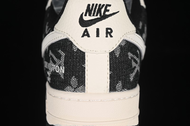 Nike Air Force 1 '07 Low LV Collaboration Double Print Denim Casual Sneakers - YX5066-317