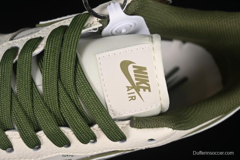Nike Air Force 1 '07 Low Supreme Collaboration Military Green Multi Swoosh Casual Sneakers - XX3168-148